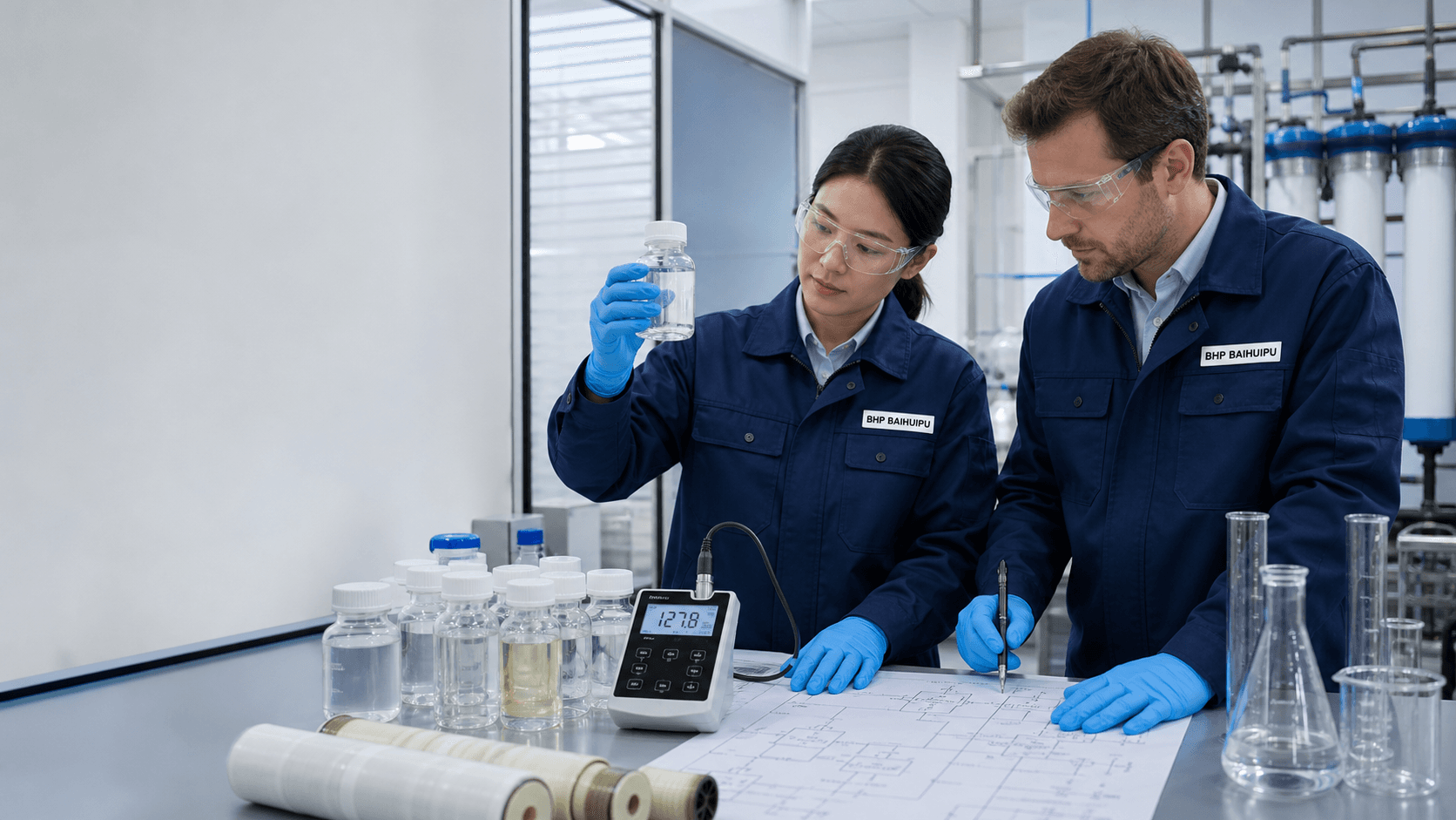 Laboratory water-quality analysis for controlled process-water applications