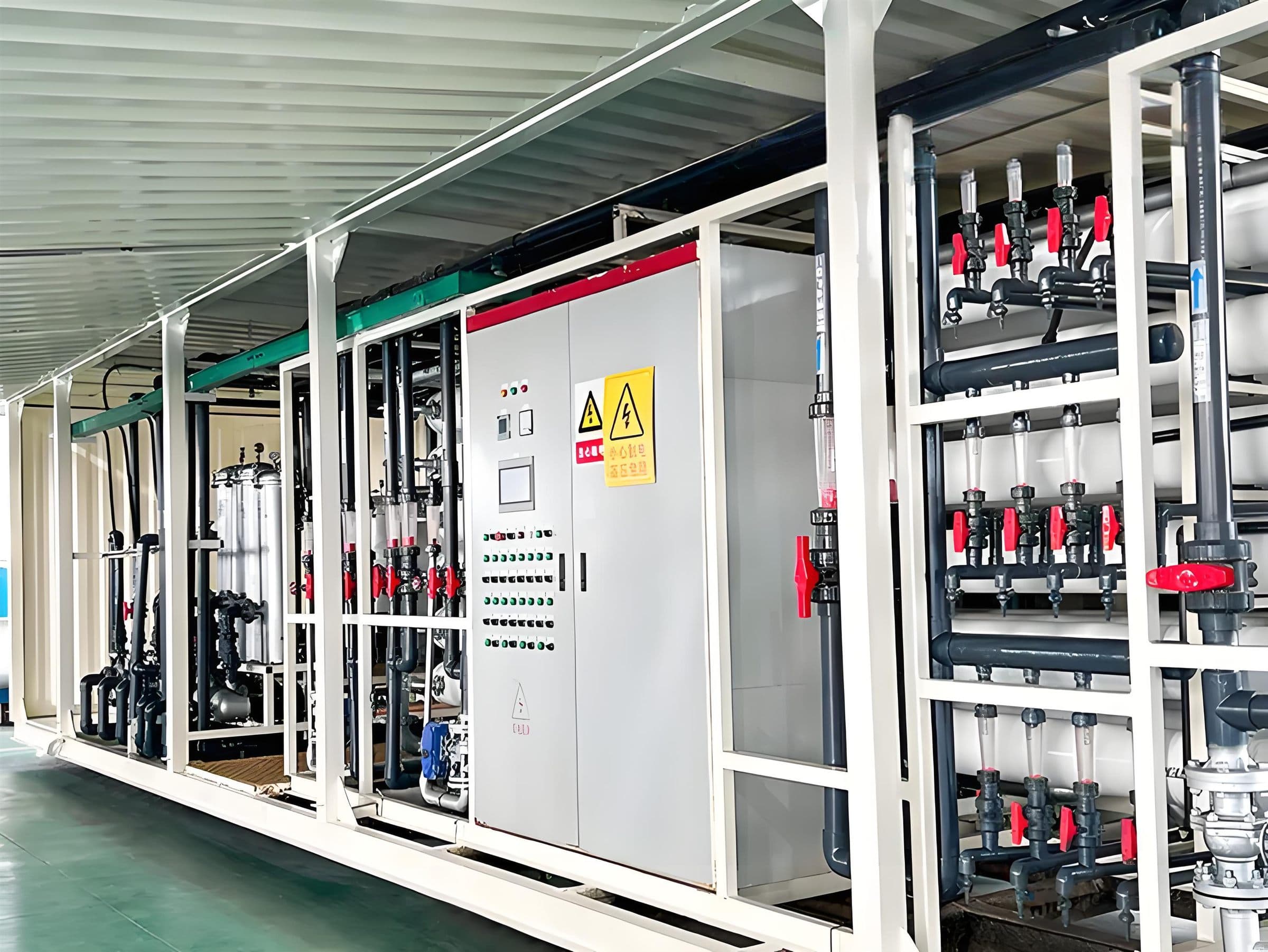 Factory-assembled industrial water treatment package