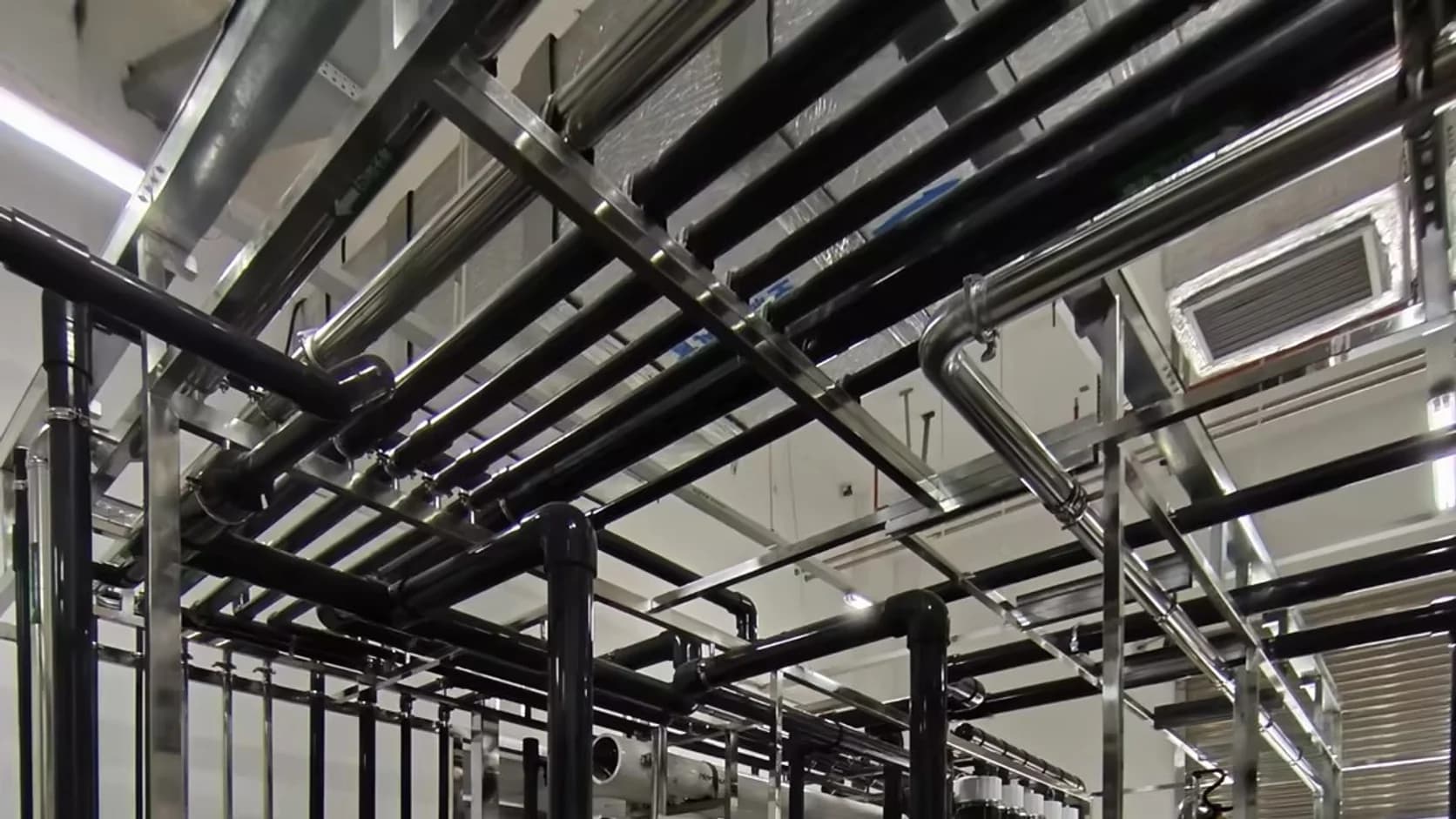 EDI polishing stage in an industrial pure-water treatment system