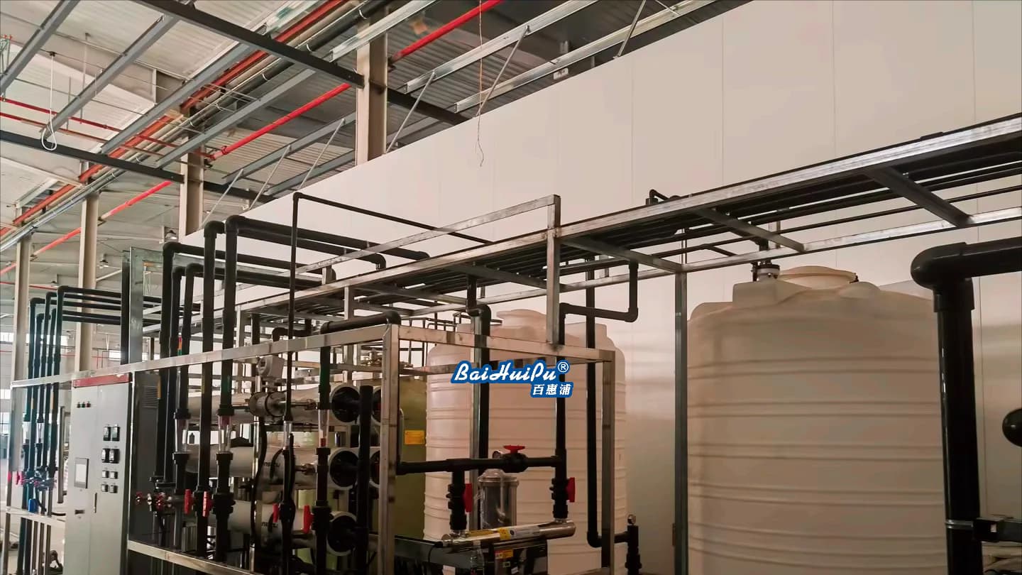 6 cubic metre per hour lithium battery pure-water treatment system