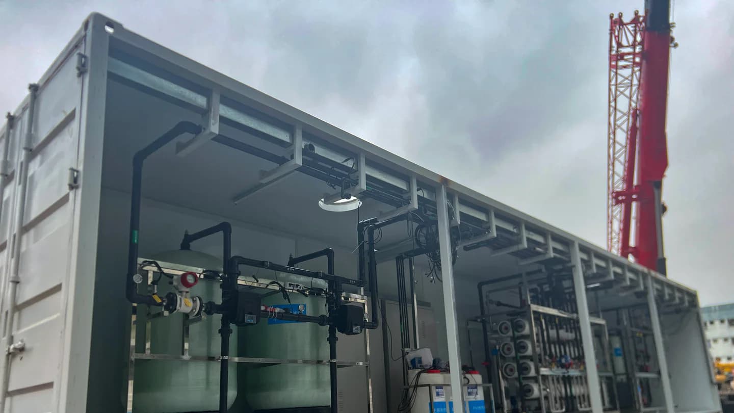 3 cubic metre per hour lithium battery ultrapure-water system prepared for shipment
