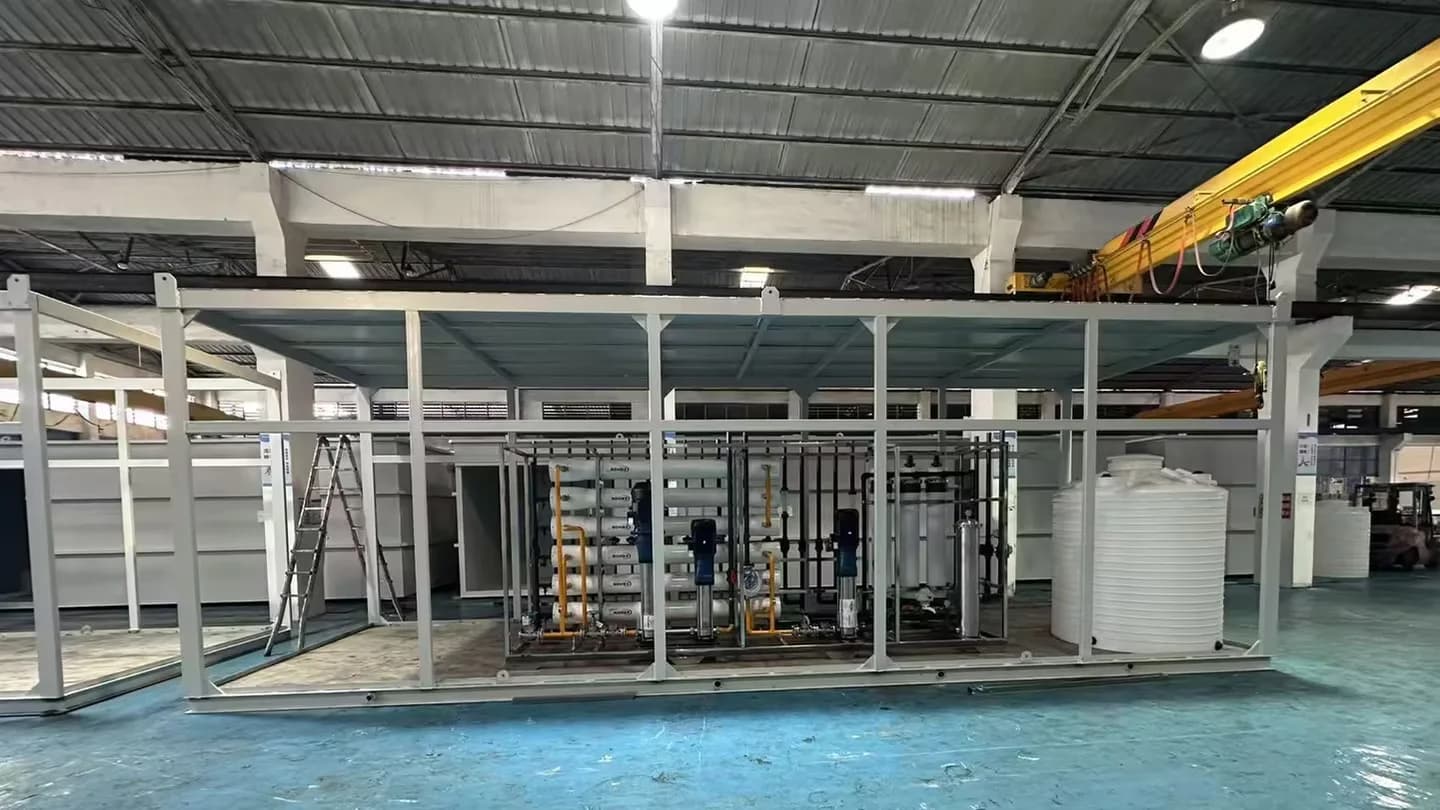 Industrial water reuse treatment system for a battery energy-storage project in Morocco
